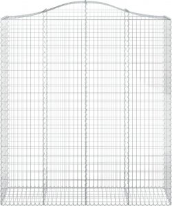 vidaXL Kosze gabionowe, 3 szt, 200x50x220/240 cm, galwanizowane żelazo 4