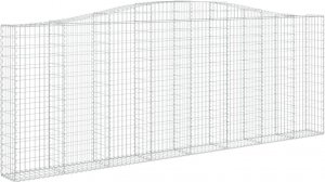 vidaXL Kosze gabionowe, 6 szt, 400x30x140/160 cm, galwanizowane żelazo 3