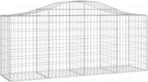 vidaXL Kosze gabionowe, 25 szt, 200x50x80/100 cm, galwanizowane żelazo 3