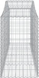 vidaXL Kosze gabionowe, 7 szt, 200x50x80/100 cm, galwanizowane żelazo 5