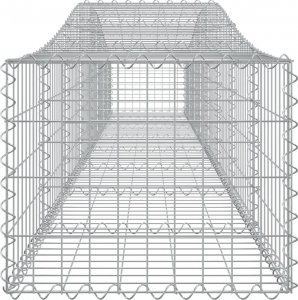 vidaXL Kosze gabionowe, 25 szt, 400x50x40/60 cm, galwanizowane żelazo 5