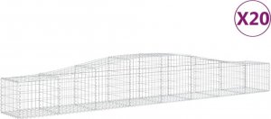 vidaXL vidaXL Kosze gabionowe, 20 szt, 400x50x40/60 cm, galwanizowane żelazo 2