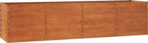 vidaXL Donica ogrodowa, szara, 320x80x77 cm, stal kortenowska 3