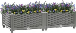 vidaXL vidaXL Donica do podwyższonej rabaty, 80x40x23 cm, polipropylen 2