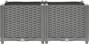 vidaXL vidaXL Donica do podwyższonej rabaty, 80x40x38 cm, polipropylen 4