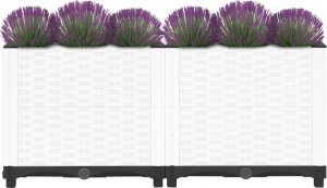 vidaXL vidaXL Donica do podwyższonej rabaty, 80x40x38 cm, polipropylen 3