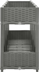 vidaXL vidaXL Donica do podwyższonej rabaty, 160x40x71 cm, polipropylen 4