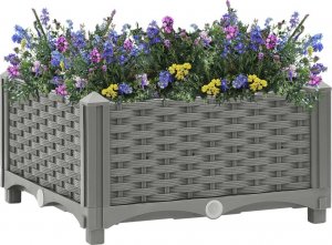 vidaXL vidaXL Donica do podwyższonej rabaty, 40x40x23 cm, polipropylen 2