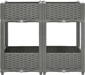 vidaXL vidaXL Donica do podwyższonej rabaty, 80x40x71 cm, polipropylen 3