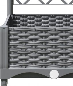 vidaXL vidaXL Donica ogrodowa z kratką, jasnoszara, 120x120x121,5 cm, PP 7