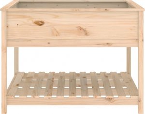 vidaXL Donica z półką, 111,5x111,5x81 cm, lite drewno sosnowe 5