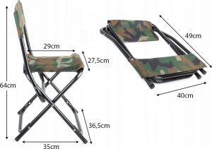 Verk KRZESŁO WĘDKARSKIE TURYSTYCZNE SKŁADANE MORO DUŻE 10