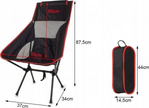 Verk KRZESŁO TURYSTYCZNE WĘDKARSKIE FOTEL SKŁADANE RYBY 6