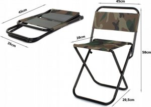 Verk KRZESŁO WĘDKARSKIE TURYSTYCZNE SKŁADANE MORO RYBY 12