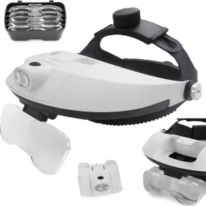 Verk LUPA NAGŁOWNA 2 LED SOCZEWKI NA GŁOWĘ 6x OKULARY 1
