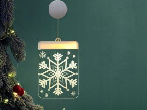 Dekoracja świąteczna Verk WITRAŻ LED 3D NA OKNO OZDOBA LAMPKI ŚWIĄTECZNE 12