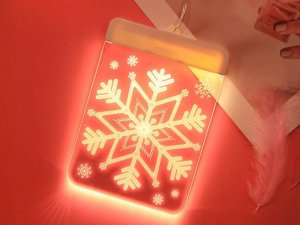 Dekoracja świąteczna Verk WITRAŻ LED 3D NA OKNO OZDOBA LAMPKI ŚWIĄTECZNE 3