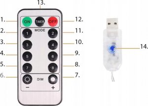 Dekoracja świąteczna Verk KURTYNA MIKRO 300 LED DRUCIKI 3x3 WISZĄCE LAMPKI 7