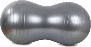 Verk Piłka gimnastyczna fitness - orzeszek / fasolka duża szara 4