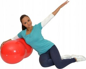 Verk Piłka gimnastyczna fitness - orzeszek / fasolka duża zielona 5