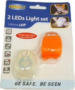 Verk OŚWIETLENIE ROWEROWE LED PRZÓD TYŁ 2szt SILIKON 13