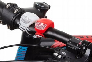 Verk OŚWIETLENIE ROWEROWE LED PRZÓD TYŁ 2szt SILIKON 4