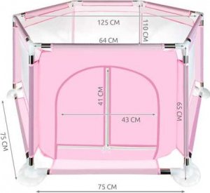 Iso Trade Kojec tekstylny 115x65 cm jasny róż 3