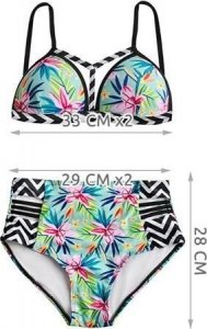 Iso Trade Strój kąpielowy z wysokim stanem - S 2