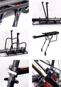 Verk BAGAŻNIK ROWEROWY TYLNY ALUMINIUM UNIWERSALNY 50KG 5