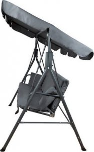 Malatec Huśtawka ogrodowa z daszkiem dla 3 osób szara 3