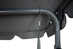 Malatec Huśtawka ogrodowa z daszkiem dla 3 osób szara 5