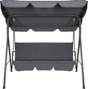 Malatec Huśtawka ogrodowa z daszkiem dla 3 osób szara 6