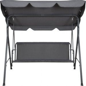 Malatec Huśtawka ogrodowa z daszkiem dla 3 osób szara 7