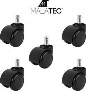 Malatec Kółka do fotela biurowego - 5szt - czarne 10