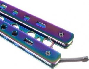 Malatec Nóż motylkowy do treningu- tęczowy 3