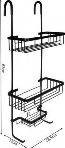 Koszyk prysznicowy Malatec prostokątny czarny (00016723) 4
