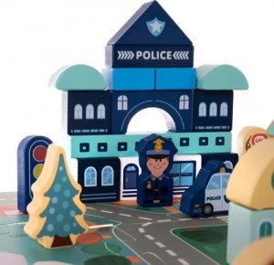 Kruzzel Klocki drewniane- miasto 100 szt. 19159 12