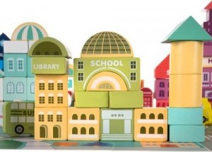 Kruzzel Klocki drewniane- miasto 100 szt. 19159 16