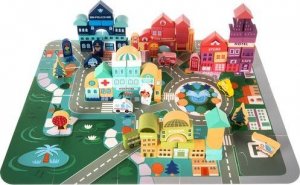 Kruzzel Klocki drewniane- miasto 100 szt. 19159 17