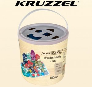 Kruzzel Klocki drewniane- miasto 100 szt. 19159 3