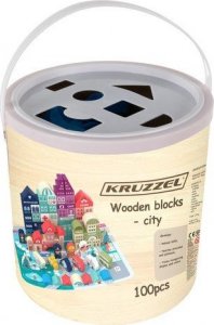 Kruzzel Klocki drewniane- miasto 100 szt. 19159 4