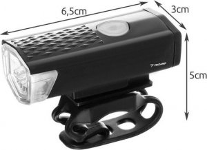 Trizand Lampka rowerowa LED USB + tylne światło 12