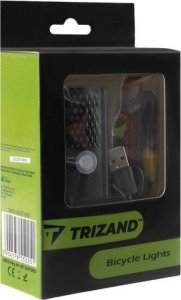 Trizand Lampka rowerowa LED USB + tylne światło 9