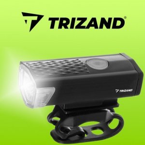 Trizand Lampka rowerowa LED USB + tylne światło 10