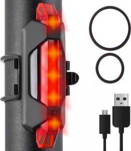 Trizand Lampka rowerowa tylna USB 8