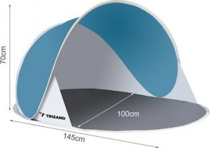 Trizand Namiot plażowy 145x100x70cm - turkusowo - szary 10