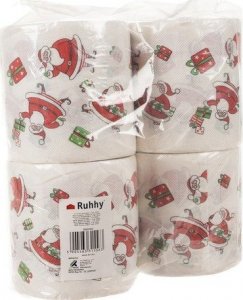 Ruhhy Świąteczny Papier Toaletowy - Mikołaje 4szt. (20353) 11
