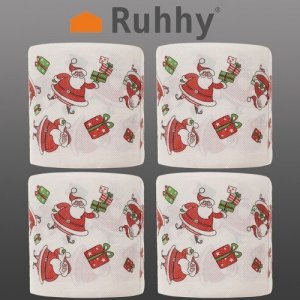 Ruhhy Świąteczny Papier Toaletowy - Mikołaje 4szt. (20353) 9