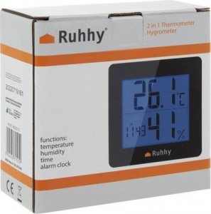 Stacja pogodowa Ruhhy Stacja Pogody 5w1 z Zegarem i Budzikiem 7