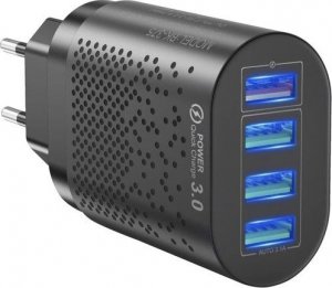 Ładowarka Izoxis Ładowarka sieciowa 4x USB + kabel Izoxis 19908 4